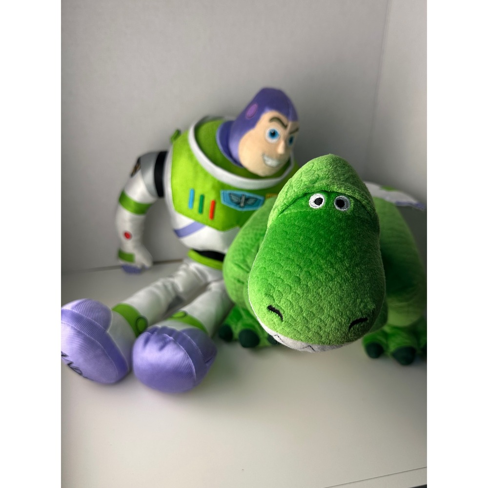 Disney Pixar Toy Story Buzz Lightyear and Rex Plush Toy Bundle Set